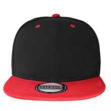 Load image into Gallery viewer, Hip Hop Style Snapback Hat Flat Bill Adjustable Size - Black/Red