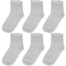 Load image into Gallery viewer, Falari Women Diabetic Socks Diabetes Edema and Circulatory Loose Fitting Cotton Quarter Socks - 6 Pairs Gray