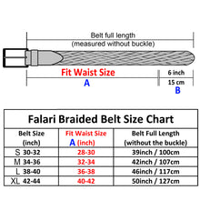Load image into Gallery viewer, Men's Leather Braided Belt Stainless Steel Buckle 35mm
