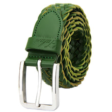 Load image into Gallery viewer, Men's Leather Braided Belt Stainless Steel Buckle 35mm 9007