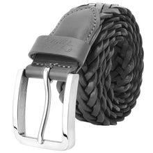 Load image into Gallery viewer, Men's Leather Braided Belt Stainless Steel Buckle 35mm 9007