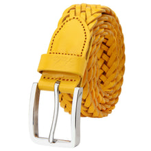 Load image into Gallery viewer, Men's Leather Braided Belt Stainless Steel Buckle 35mm 9007